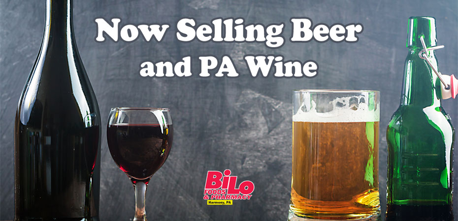 Now selling beer and PA wine!